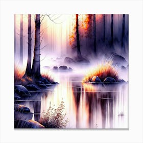 Forest At Sunrise Canvas Print