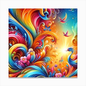 Colorful Abstract Painting Canvas Print