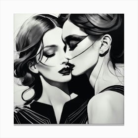 Two Women Kissing 1 Canvas Print