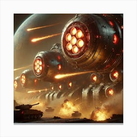 Siege Cannons Olympus Dreadnought Canvas Print