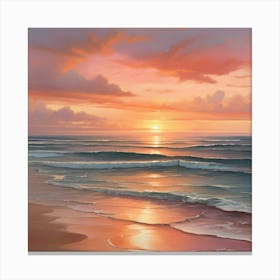 Sunset On The Beach 6 Canvas Print