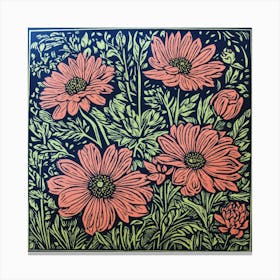 Linocut (7) Canvas Print