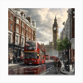 London Street Scene  Canvas Print