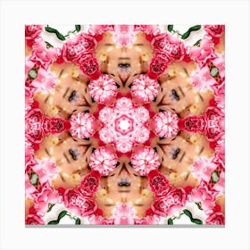 Pink Flower Mandala Canvas Print