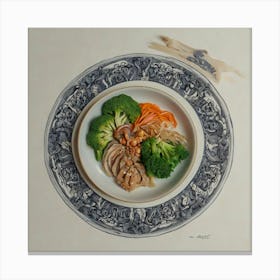 Asian Plate Canvas Print