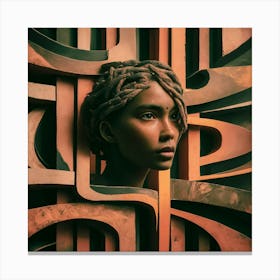 Woman With Dreadlocks Canvas Print