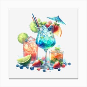 Alcoholic Drinks Canvas Print