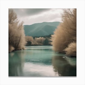 Infrared Forest Landscape in the Spirit of Bob Ross Canvas Print