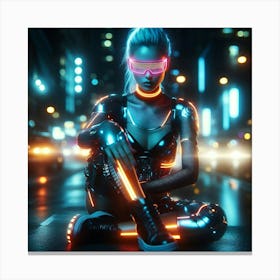 Futuristic Girl 2 Canvas Print