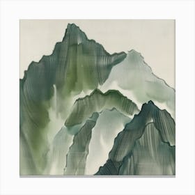 Japanese Watercolour Of Mount Nantai 6 Canvas Print