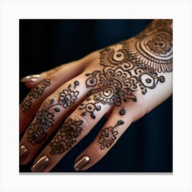 Mehndi Design Canvas Print