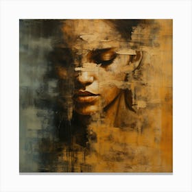 Woman'S Face Canvas Print