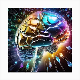 3d Illustration Of The Brain Canvas Print