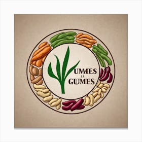 Legumes As A Logo (50) Canvas Print