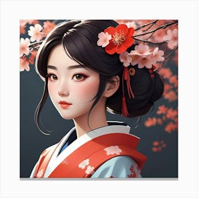 Asian Girl Canvas Print