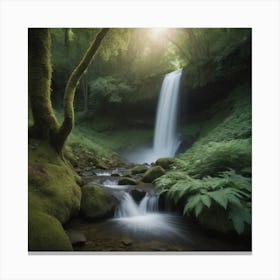 Waterfall In The Forest Canvas Print