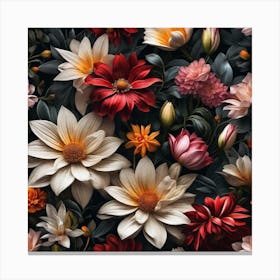 Floral Wallpaper 14 Canvas Print