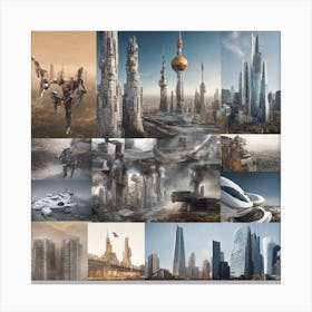 Futuristic Cityscape 20 Canvas Print