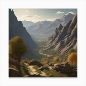 Valley In The Mountains 5 Canvas Print