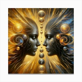 Two Faces Canvas Print