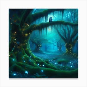 Owl In The Forest 1 Canvas Print