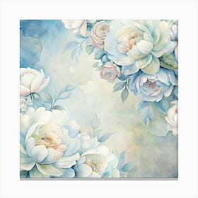 Watercolor Floral Background 8 Canvas Print