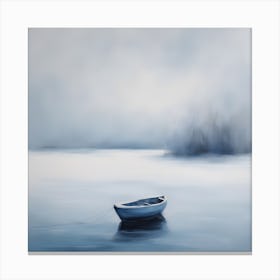 Abstract Boat In The Fog Canvas Print