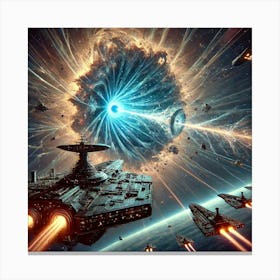 Void Lance Futuristic Scene Converted Canvas Print