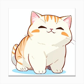 Sticker series: Happycat Canvas Print