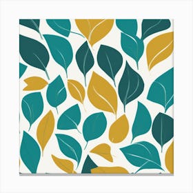 Leaves On A White Background Canvas Print