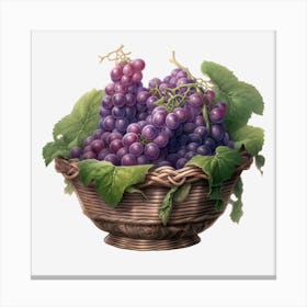 Grapes In A Basket Canvas Print