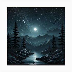 Night Landscape 9 Canvas Print