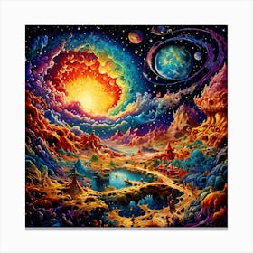 Galaxy In Space Canvas Print