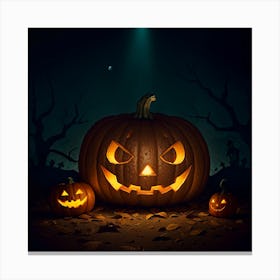 Halloween Pumpkins Canvas Print