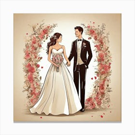 Wedding Couple Canvas Print