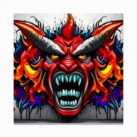Devil Head 1 Canvas Print
