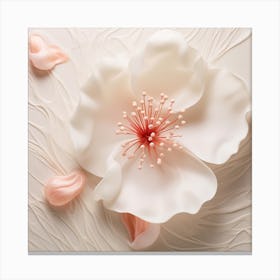 White Flower On A White Background Canvas Print