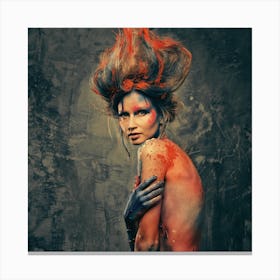 Beautiful Woman With Red Hair Canvas Print