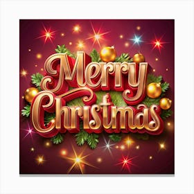 Merry Christmas Canvas Print