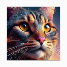 Cat In The City 3 Canvas Print