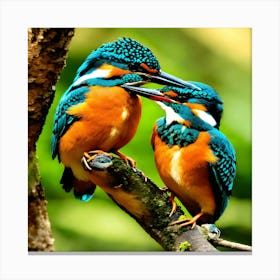 Kingfisher Birds Canvas Print