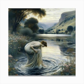 Lady In The Water Canvas Print