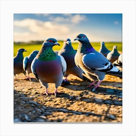 Pigeons 3 Canvas Print