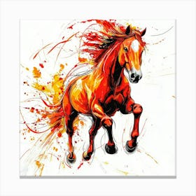 Horse Painting.Generated AI. Wall Art Print Canvas Print