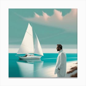 Man With A Sailboat Canvas Print