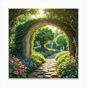 Into The Garden Ai Art Wall Art Design Illustration (24) Canvas Print