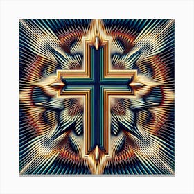 Psychedelic Cross Canvas Print