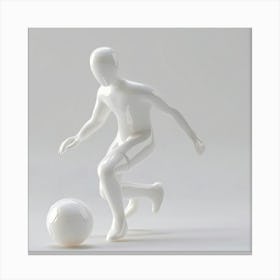 Soccer Player Kicking A Ball 4 Canvas Print