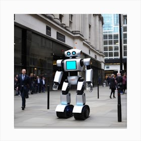 Robot In London Canvas Print