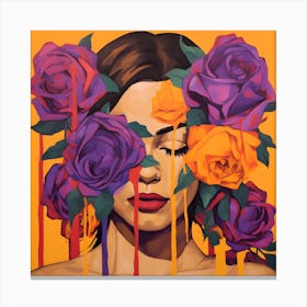 Purple Roses 1 Canvas Print